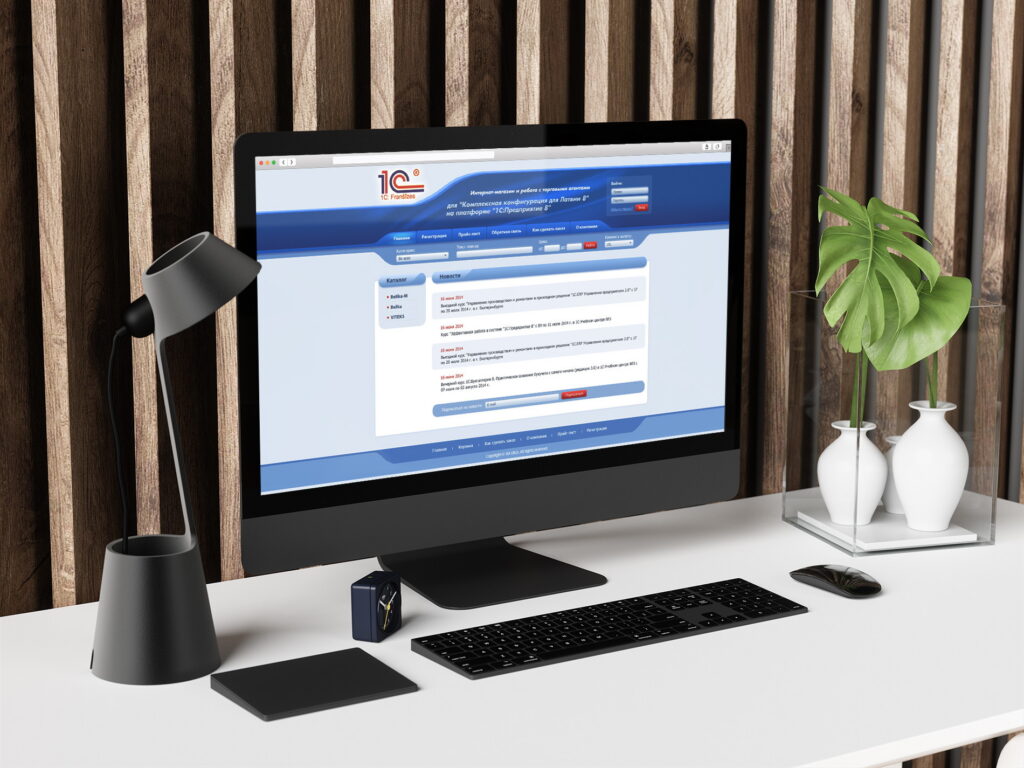 Сделан макет дизайна сайта для компании продающей «1С» для Латвии