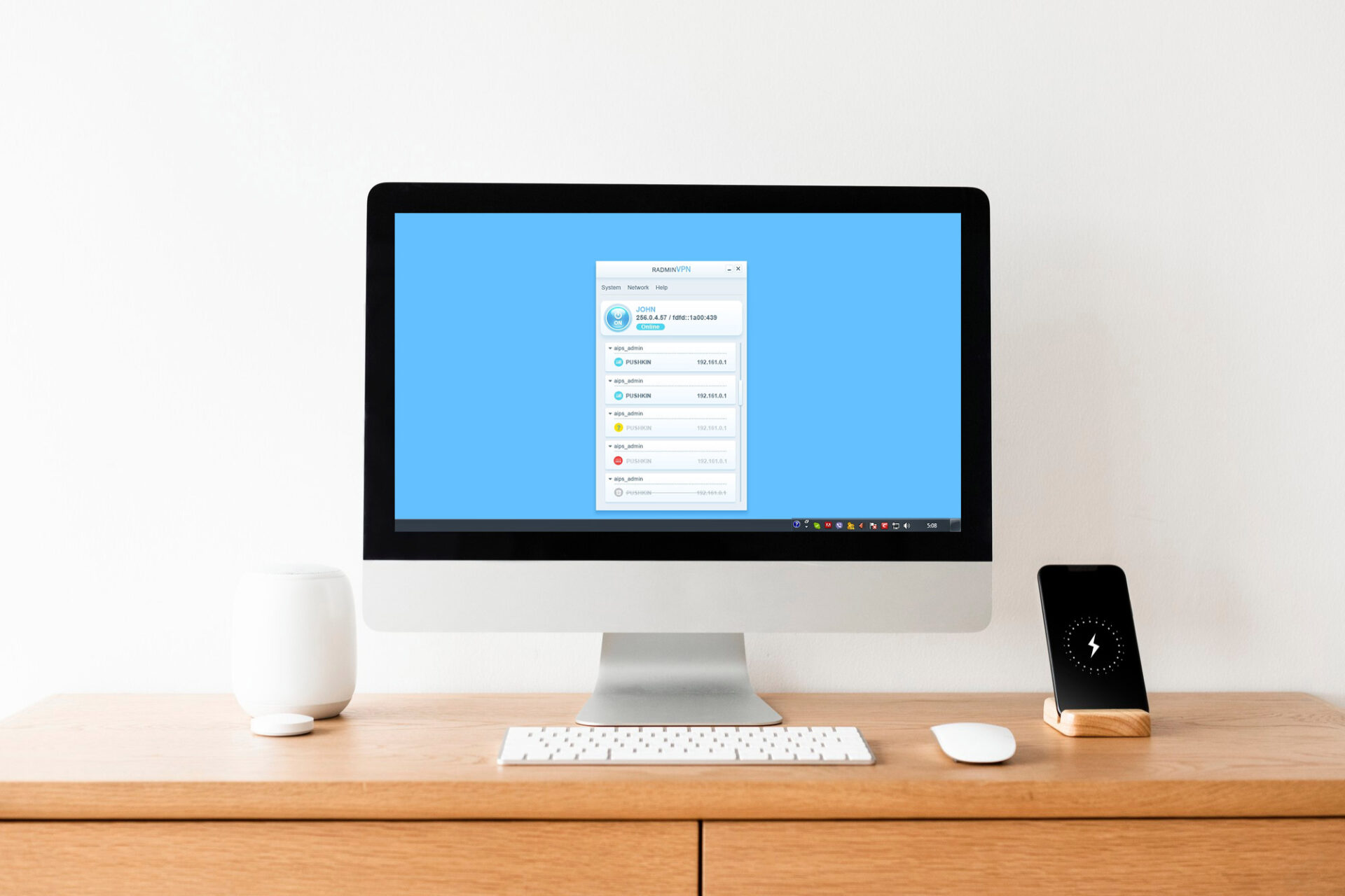 Дизайн для программы десктопной R-Admin VPN.