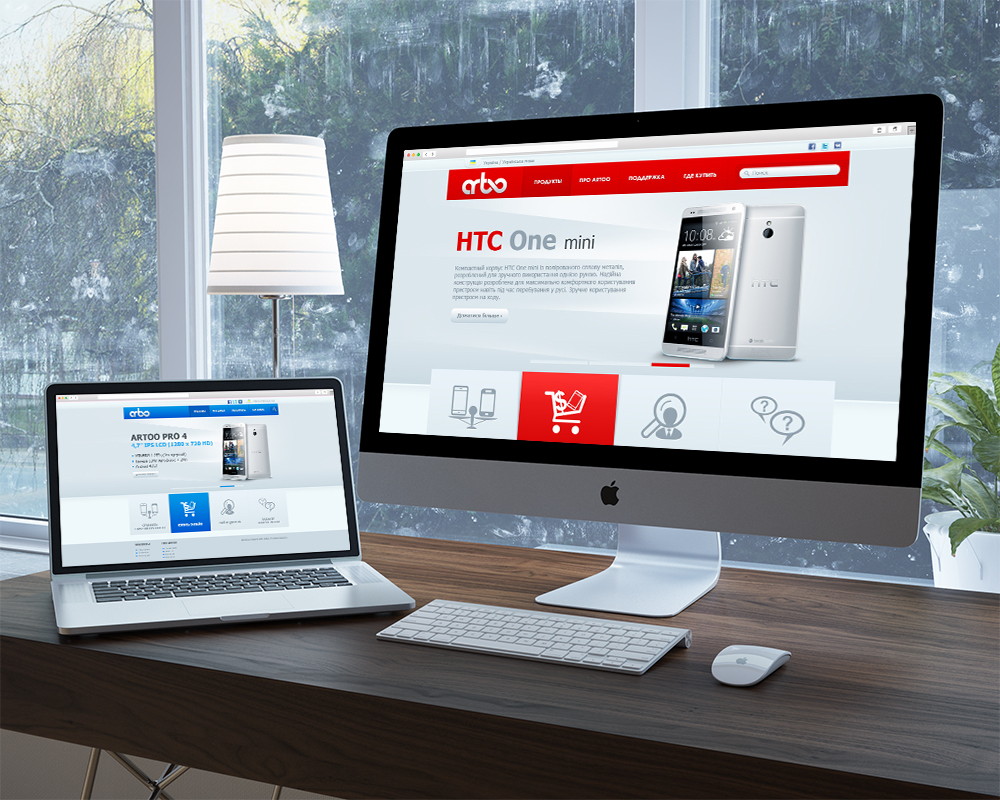 Дизайн оформление для сайта каталога мобильных телефонов.