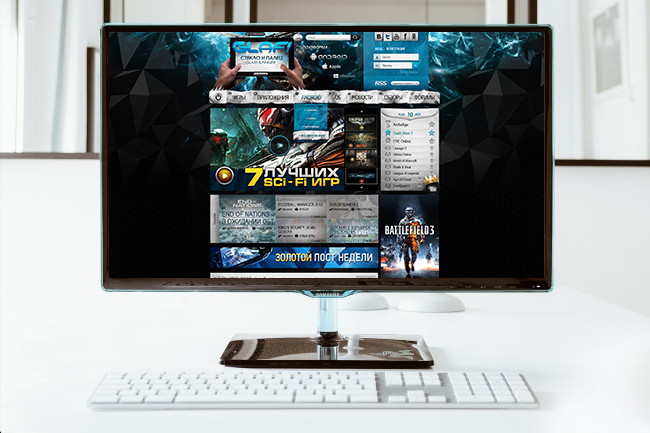 Сделана HTML CSS верстка сайта блочная для портала игр на планшетах и смартфонах.