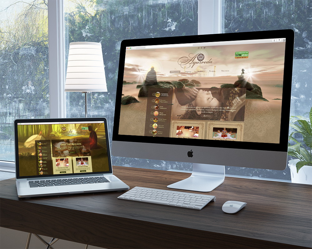 Создание макета сайта и верстка сайта html для секции по йоге.