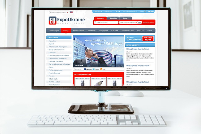 Разработка дизайна интернет магазина международного уровня B2B.